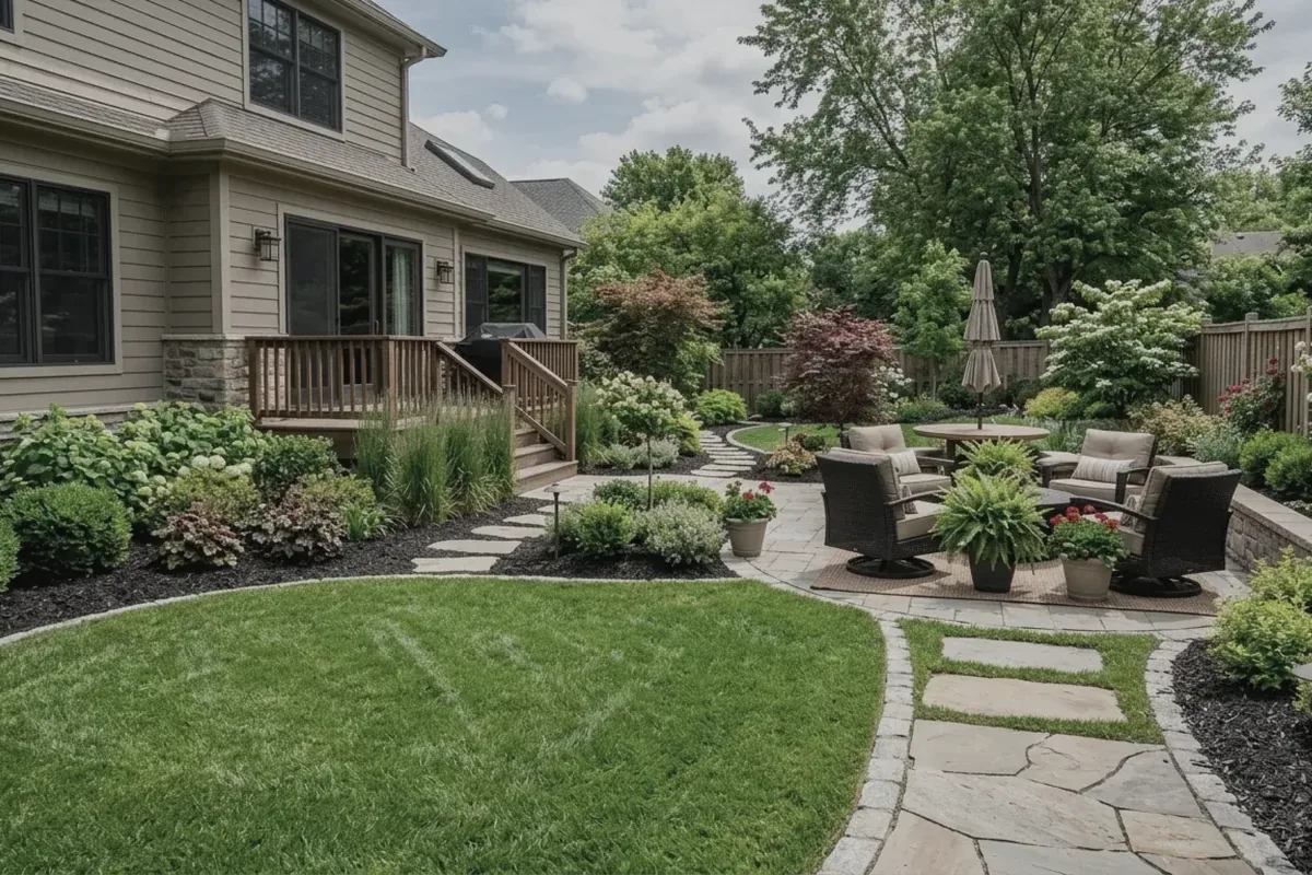 Patio transformation landscaping project example